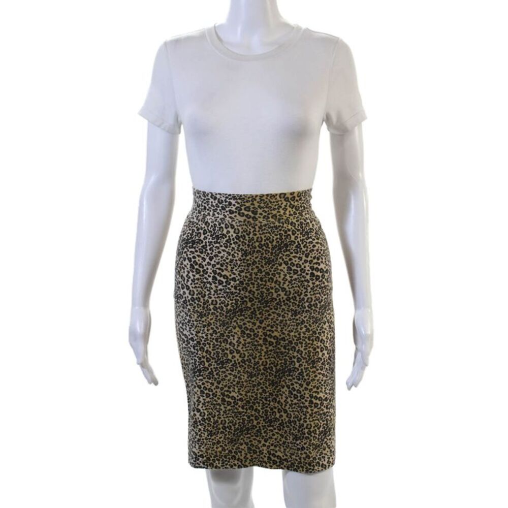 Hard Tail Women Beige Animal Print Straight Pencil Skirt Size S